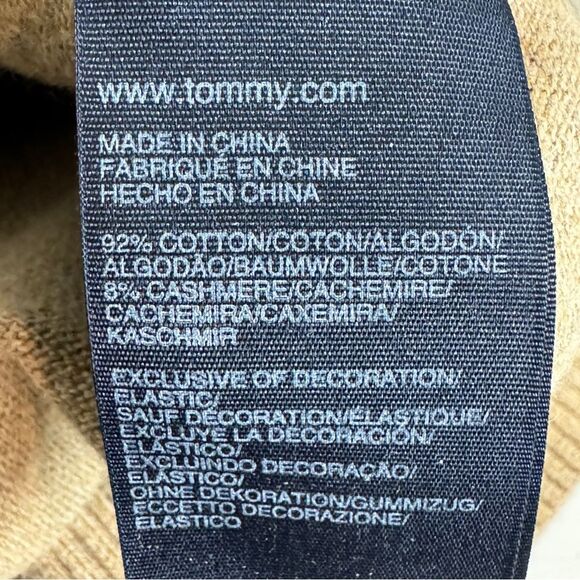 Tommy Hilfiger Cotton Cashmere V-neck Sweater L - Picture 8 of 8